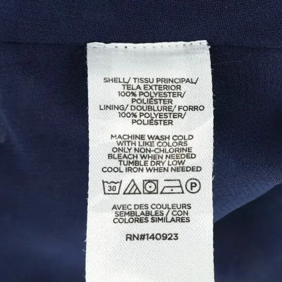 Loft Top Womens Small Blue Pink Floral Camisole Lined Blouse Scallop Neckline - Picture 11 of 11